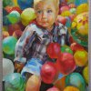 Таїсія Щетиніна У басейні кульок полотно,олія 55х70 2017